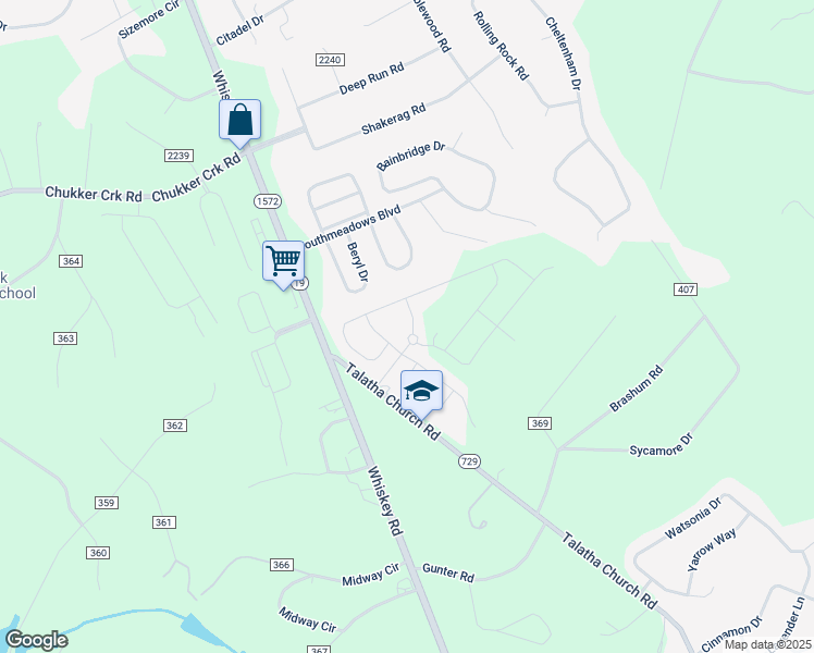 map of restaurants, bars, coffee shops, grocery stores, and more near 3105 Brailsford Drive in Aiken