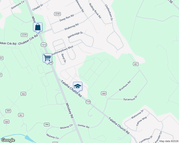 map of restaurants, bars, coffee shops, grocery stores, and more near 82 Emerald Ridge in Aiken