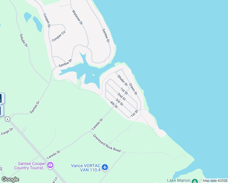 map of restaurants, bars, coffee shops, grocery stores, and more near 112 Santee Drive in Santee