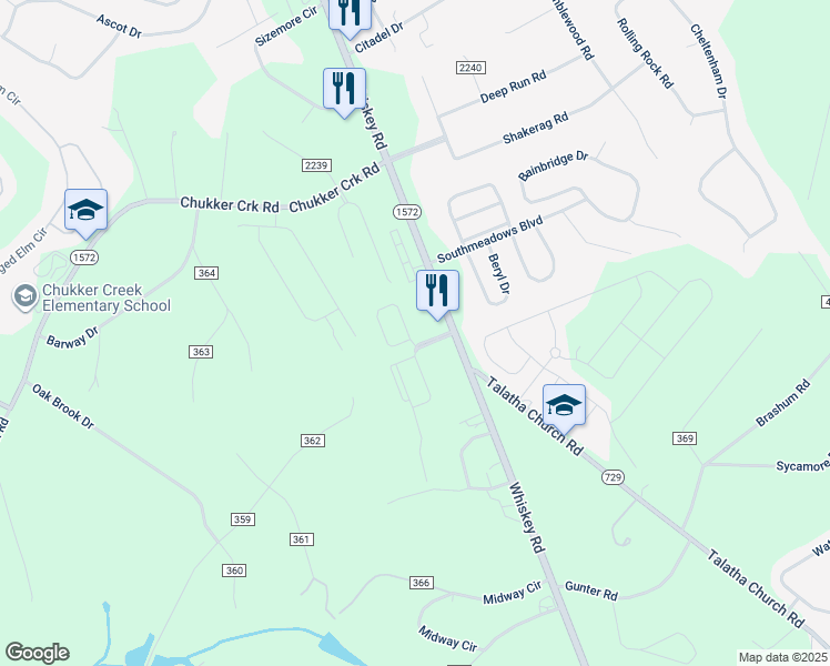map of restaurants, bars, coffee shops, grocery stores, and more near 124 Dominion Dr in Aiken