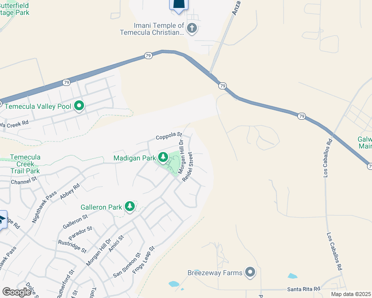 map of restaurants, bars, coffee shops, grocery stores, and more near 44207 Reidel Street in Temecula