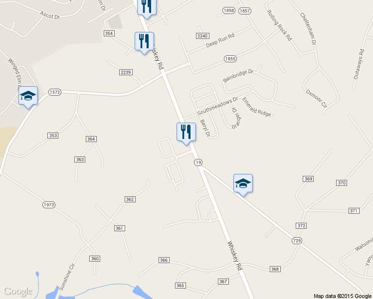 map of restaurants, bars, coffee shops, grocery stores, and more near 124 Dominion Drive in Aiken