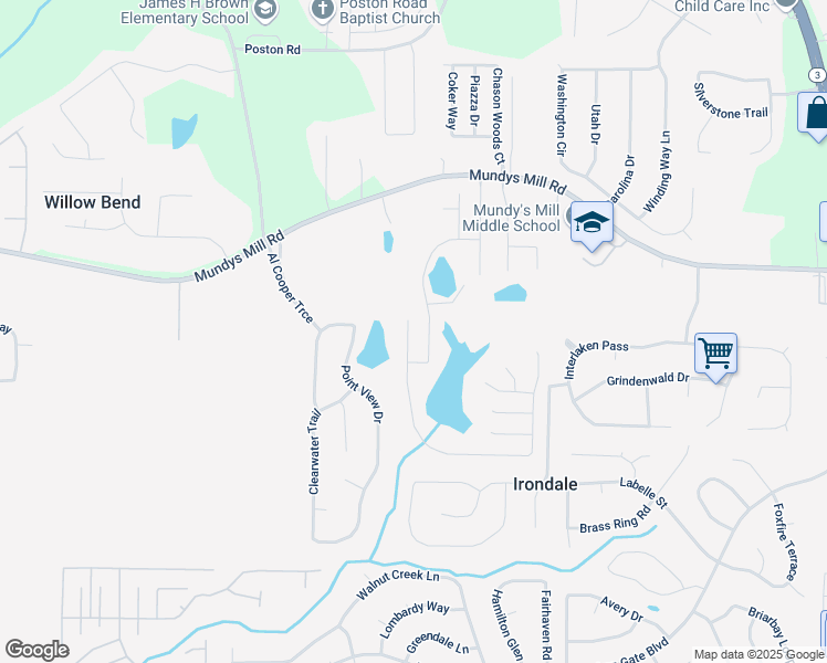 map of restaurants, bars, coffee shops, grocery stores, and more near 9958 Cormac Street in Jonesboro