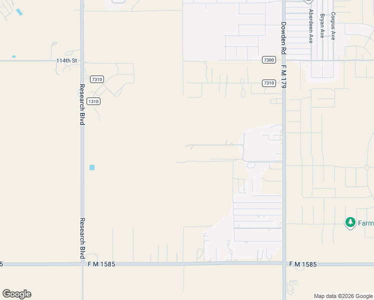 map of restaurants, bars, coffee shops, grocery stores, and more near 12110 Farm to Market Road 179 in Wolfforth