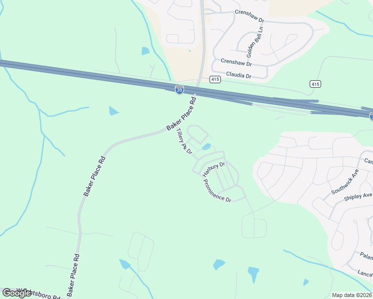 map of restaurants, bars, coffee shops, grocery stores, and more near 630 Baker Place Road in Grovetown