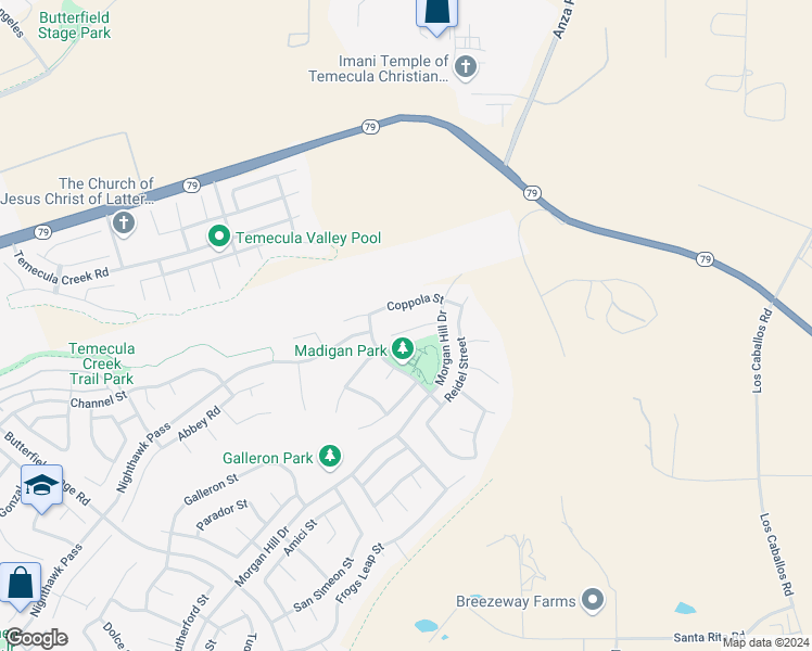 map of restaurants, bars, coffee shops, grocery stores, and more near 34378 Champoux Court in Temecula