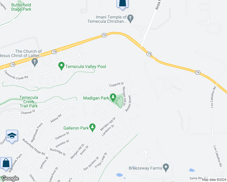 map of restaurants, bars, coffee shops, grocery stores, and more near 34378 Champoux Court in Temecula