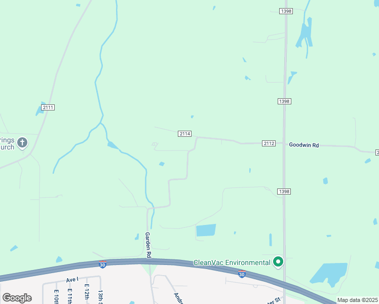 map of restaurants, bars, coffee shops, grocery stores, and more near 978 Garden Road in Hooks
