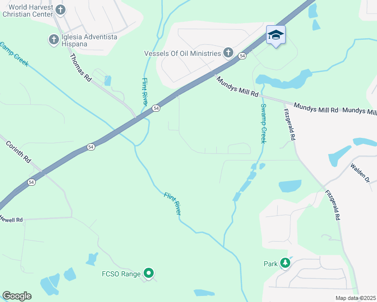 map of restaurants, bars, coffee shops, grocery stores, and more near 9847 Musket Ridge Circle in Jonesboro