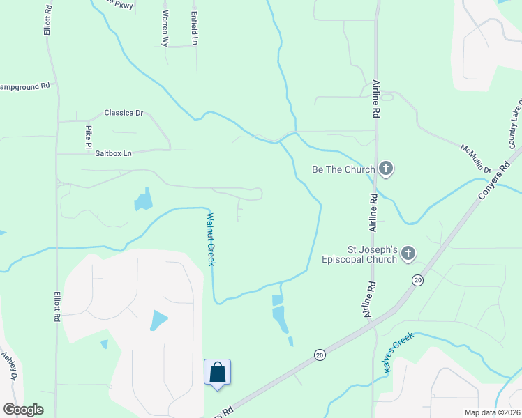 map of restaurants, bars, coffee shops, grocery stores, and more near 610 Elliott Road in McDonough