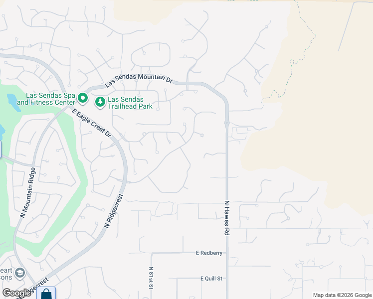 map of restaurants, bars, coffee shops, grocery stores, and more near 8209 East Echo Canyon Street in Mesa