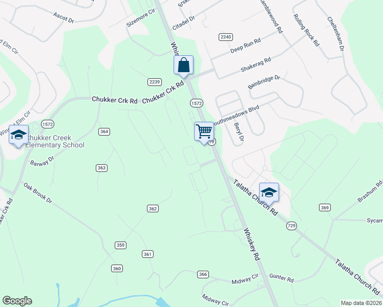 map of restaurants, bars, coffee shops, grocery stores, and more near 5043 Nokesville Circle in Aiken