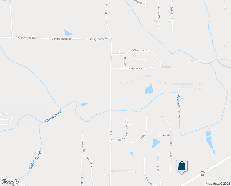 map of restaurants, bars, coffee shops, grocery stores, and more near 616 Elliott Road in McDonough