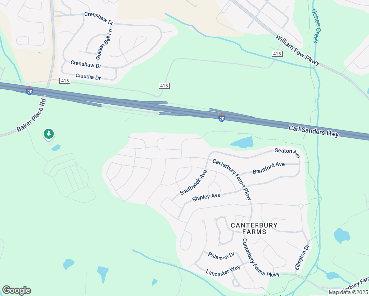 map of restaurants, bars, coffee shops, grocery stores, and more near 915 Linsmore Avenue in Grovetown