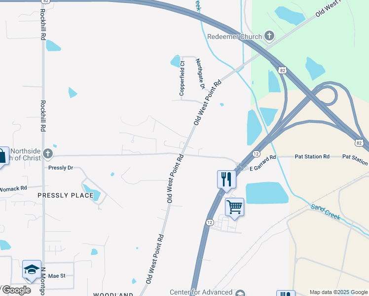 map of restaurants, bars, coffee shops, grocery stores, and more near 101-163 Pilkington Park Road in Starkville