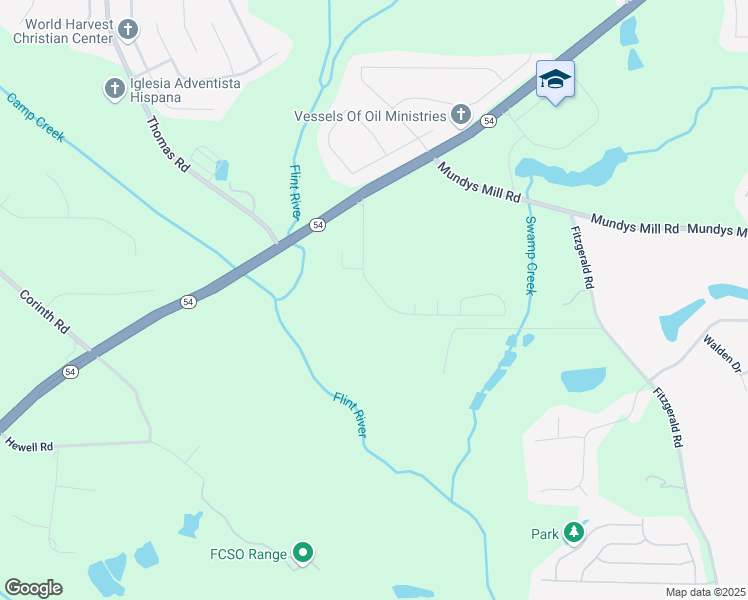 map of restaurants, bars, coffee shops, grocery stores, and more near 9847 Musket Ridge Circle in Jonesboro