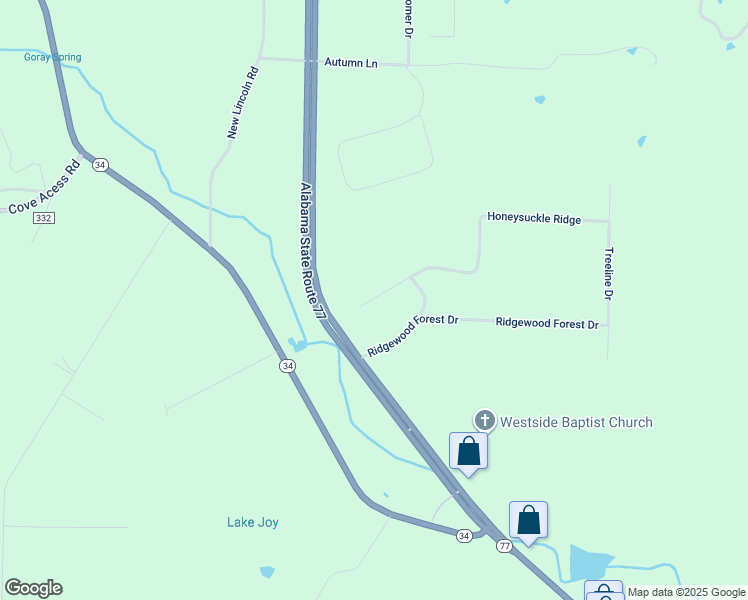 map of restaurants, bars, coffee shops, grocery stores, and more near 400 Spring Hill Road in Talladega