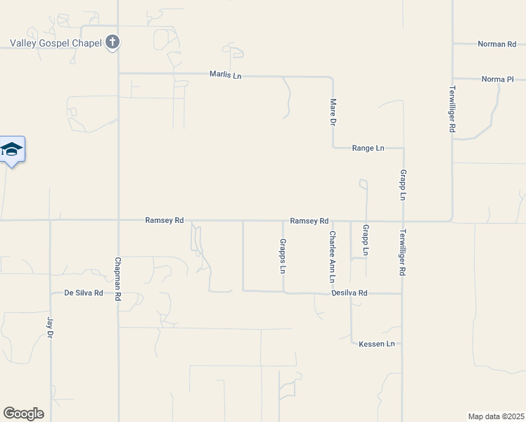 map of restaurants, bars, coffee shops, grocery stores, and more near 58510 Ramsey Road in Anza