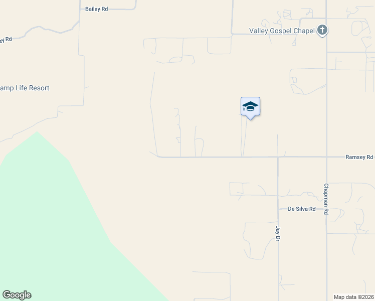 map of restaurants, bars, coffee shops, grocery stores, and more near 57260 Ramsey Road in Anza