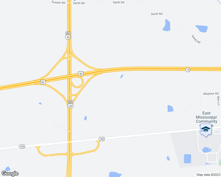 map of restaurants, bars, coffee shops, grocery stores, and more near U.S. 82 in Starkville