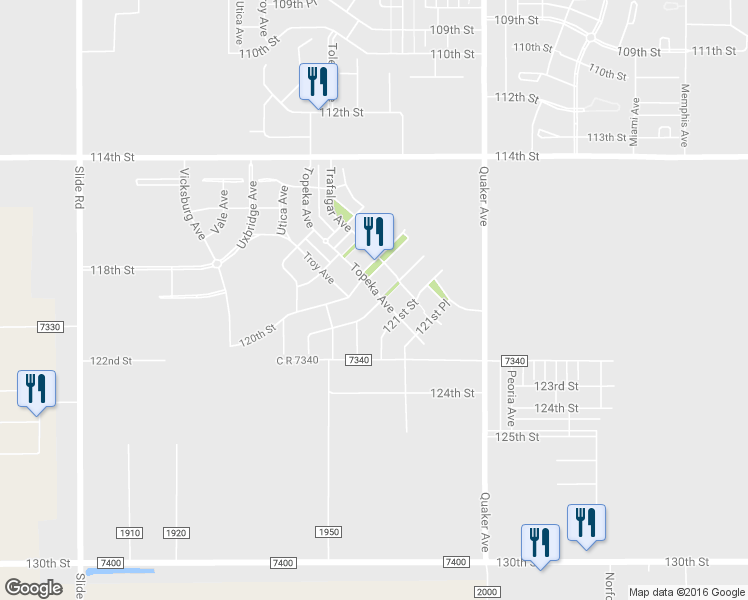 map of restaurants, bars, coffee shops, grocery stores, and more near 12012 Topeka Avenue in Lubbock