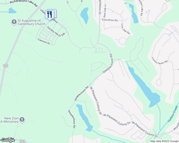 map of restaurants, bars, coffee shops, grocery stores, and more near 231 Highland Reserve Court in Aiken