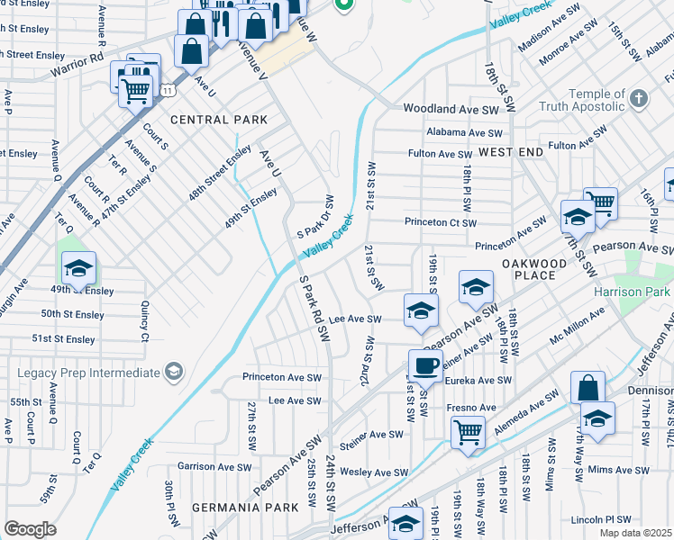 map of restaurants, bars, coffee shops, grocery stores, and more near 2209 Fulton Avenue Southwest in Birmingham