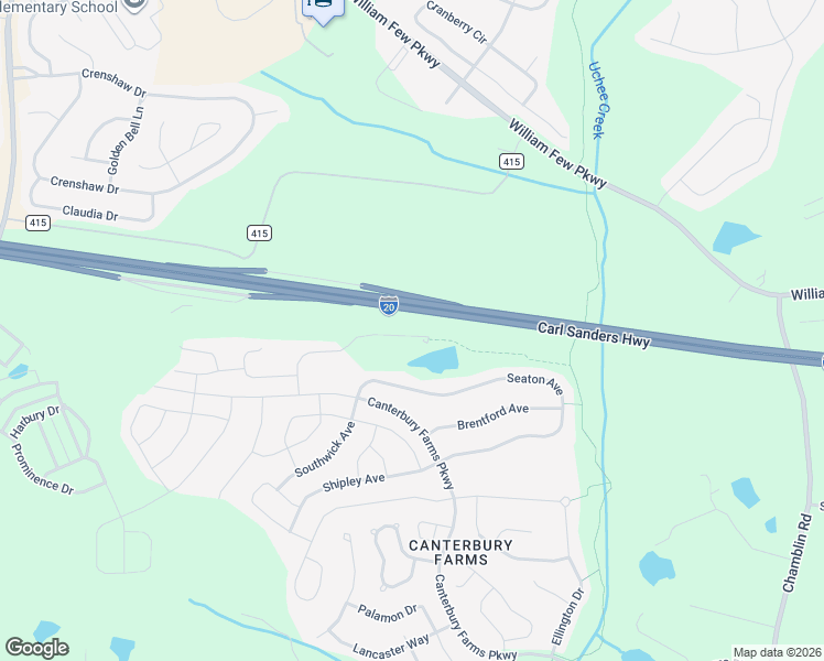 map of restaurants, bars, coffee shops, grocery stores, and more near 259 Seaton Avenue in Grovetown