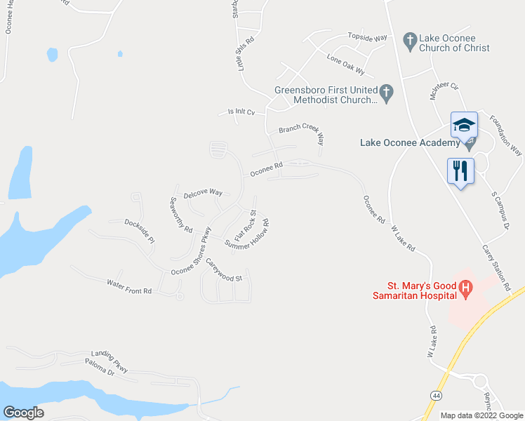 map of restaurants, bars, coffee shops, grocery stores, and more near 1050 Summer Hollow Road in Greensboro