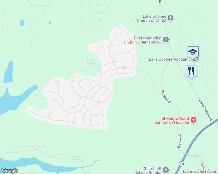 map of restaurants, bars, coffee shops, grocery stores, and more near 1050 Summer Hollow Road in Greensboro