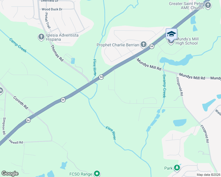 map of restaurants, bars, coffee shops, grocery stores, and more near 59 Lafayettes Landing in Jonesboro