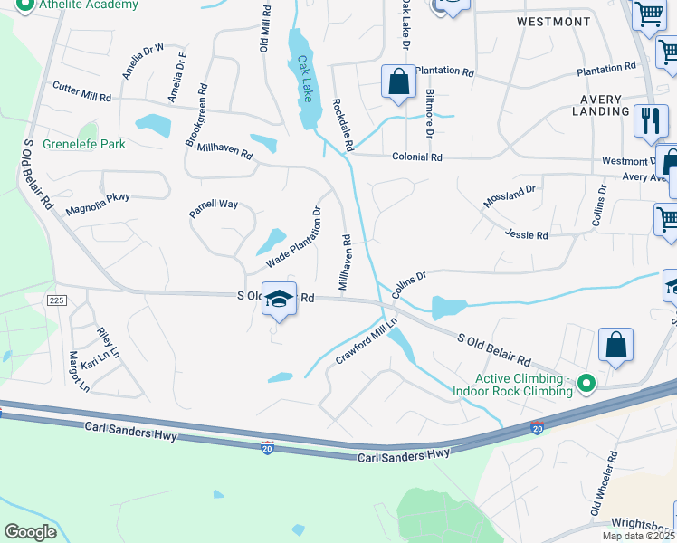 map of restaurants, bars, coffee shops, grocery stores, and more near 4596 Millhaven Road in Martinez
