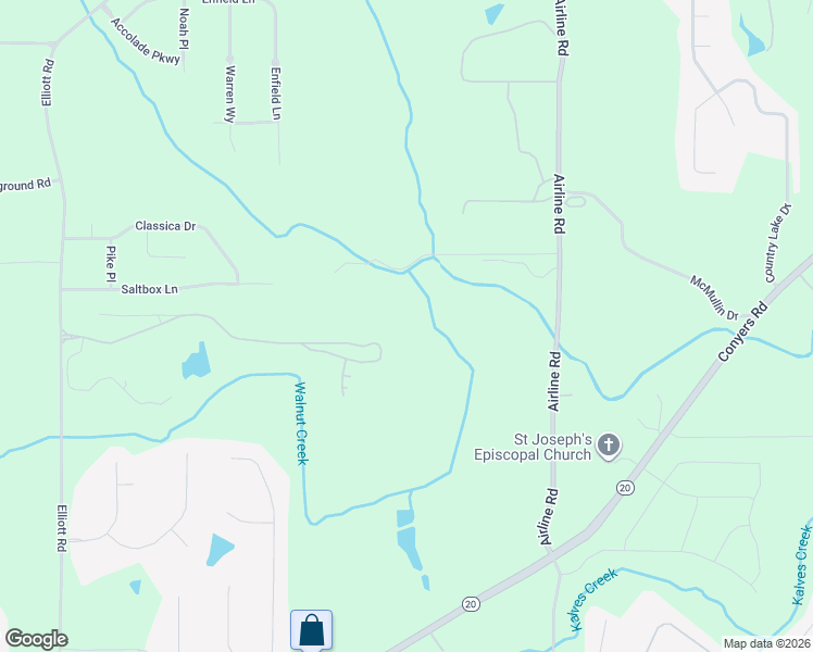 map of restaurants, bars, coffee shops, grocery stores, and more near 616 Elliott Road in McDonough
