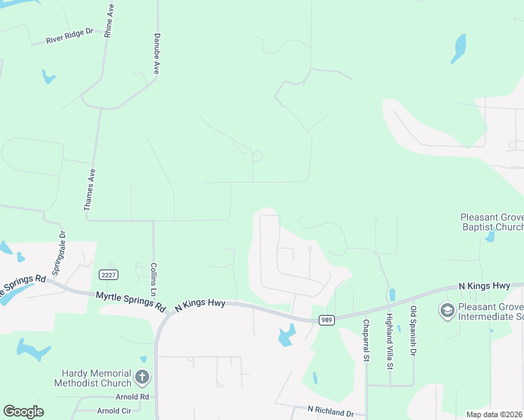 map of restaurants, bars, coffee shops, grocery stores, and more near 7306 Palisades Drive in Texarkana