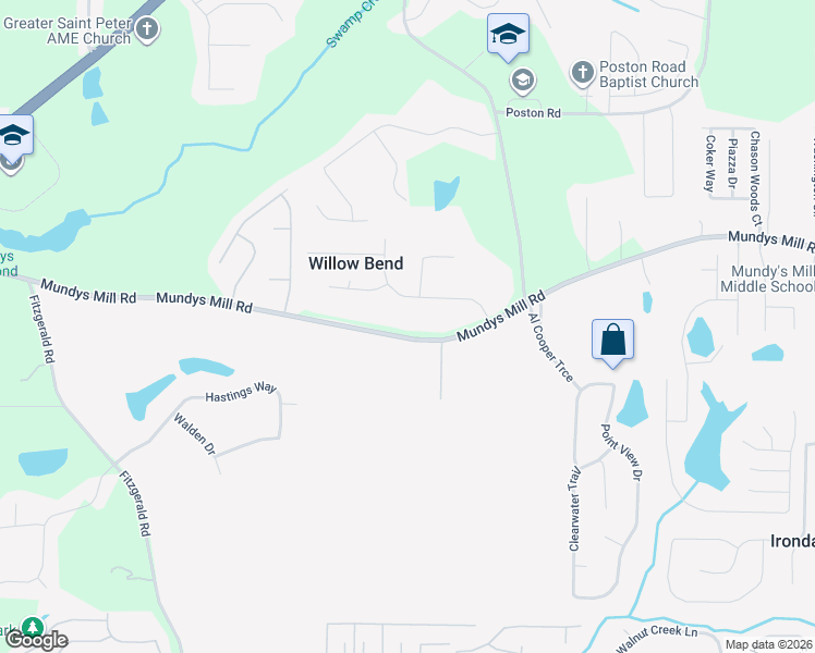 map of restaurants, bars, coffee shops, grocery stores, and more near 710 Mundys Mill Road in Jonesboro