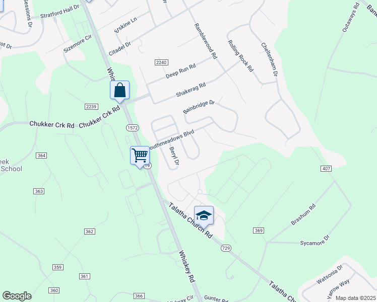 map of restaurants, bars, coffee shops, grocery stores, and more near 112 Granger Drive in Aiken