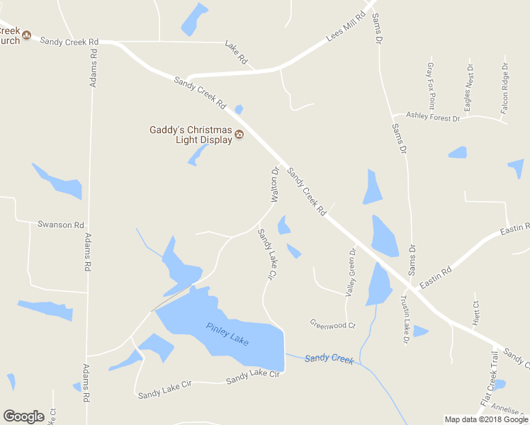map of restaurants, bars, coffee shops, grocery stores, and more near 105 Sandy Lake Circle in Fayetteville