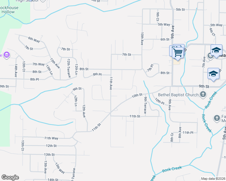 map of restaurants, bars, coffee shops, grocery stores, and more near 913 11th Avenue in Pleasant Grove