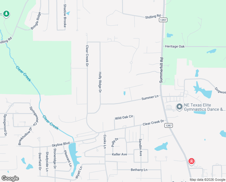 map of restaurants, bars, coffee shops, grocery stores, and more near 20 Holly Ridge Drive in Texarkana