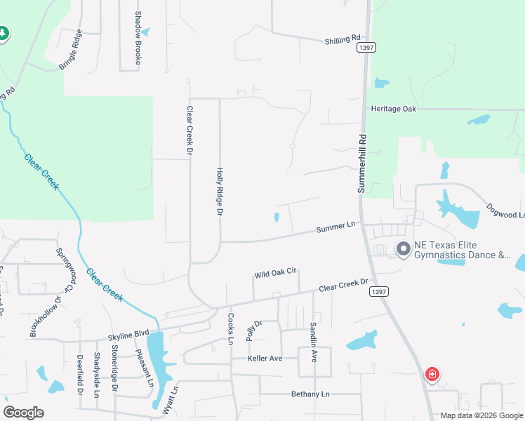 map of restaurants, bars, coffee shops, grocery stores, and more near 20 Holly Ridge Drive in Texarkana