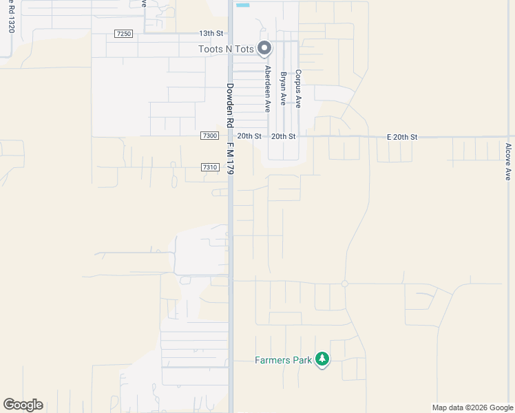 map of restaurants, bars, coffee shops, grocery stores, and more near 11601-11617 Inler Avenue in Wolfforth