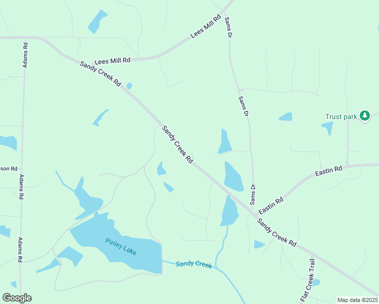 map of restaurants, bars, coffee shops, grocery stores, and more near 813 Sandy Creek Road in Fayetteville