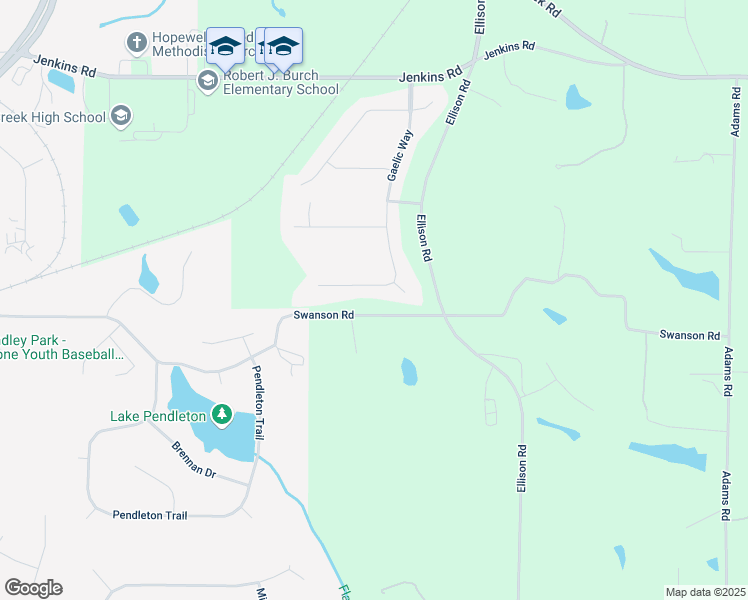 map of restaurants, bars, coffee shops, grocery stores, and more near 300 Gaelic Way in Tyrone