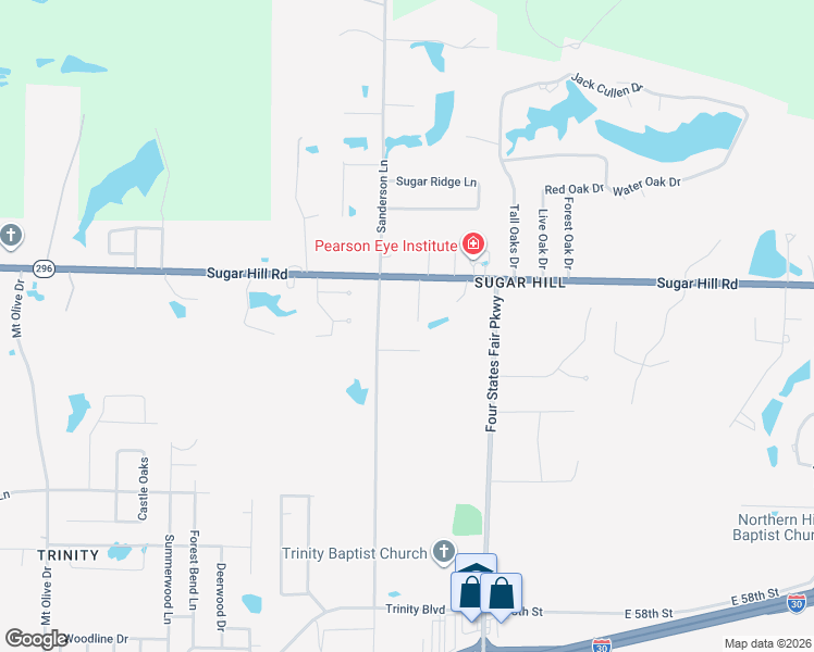 map of restaurants, bars, coffee shops, grocery stores, and more near 4 Country Estate Drive in Texarkana