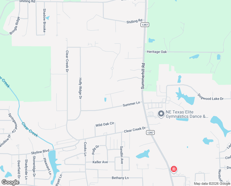 map of restaurants, bars, coffee shops, grocery stores, and more near 2924 Sterling Road in Texarkana