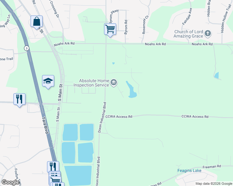 map of restaurants, bars, coffee shops, grocery stores, and more near 1897 Lake Ridge Ct in Jonesboro