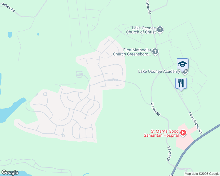 map of restaurants, bars, coffee shops, grocery stores, and more near 1071 Spring Station Road in Greensboro