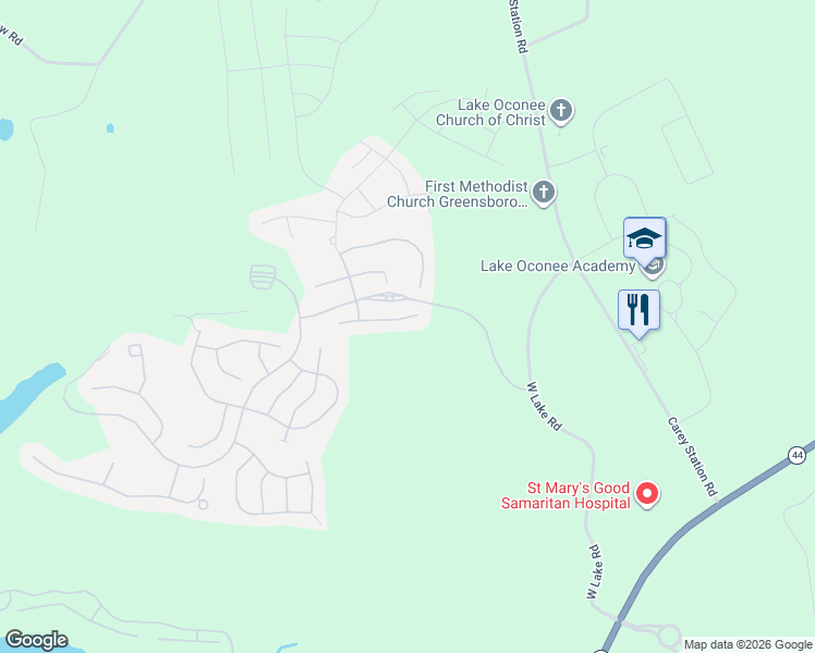 map of restaurants, bars, coffee shops, grocery stores, and more near 1141 Spring Station Road in Greensboro