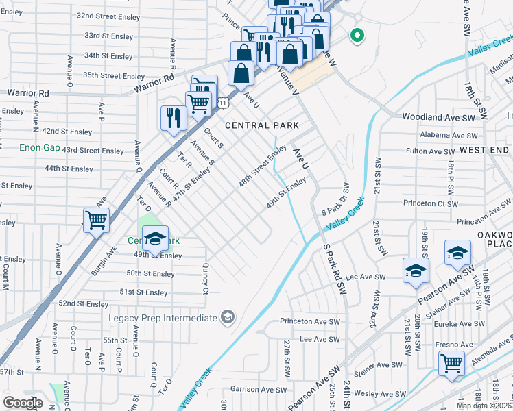 map of restaurants, bars, coffee shops, grocery stores, and more near 4837 Avenue South in Birmingham