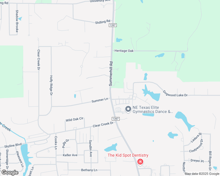 map of restaurants, bars, coffee shops, grocery stores, and more near 6669 Summerhill Road in Texarkana